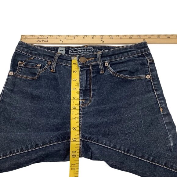 Mossimo High Waist Ankle Zip Skinny Blue Jeans Womens Size 2 - Picture 8 of 13